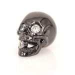 Skull Bead Spacer Charms,Metal Pave CZ for Men's Gemstone Bracelet Jewelry Findings 8x13mm - BestBeaded