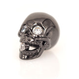 Skull Bead Spacer Charms,Metal Pave CZ for Men's Gemstone Bracelet Jewelry Findings 8x13mm - BestBeaded