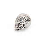 Skull Bead Spacer Charms,Metal Pave CZ for Men's Gemstone Bracelet Jewelry Findings 8x13mm - BestBeaded