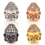 Lucky Buddha Beads,Pave CZ Stone Religion Jewelry,Original Handmade Design 9x11mm - BestBeaded