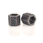 Hexagon Tube Bead,Large Hole Bead Charms 8x8mm - BestBeaded