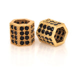 Hexagon Tube Bead,Large Hole Bead Charms 8x8mm - BestBeaded
