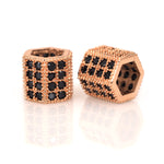 Hexagon Tube Bead,Large Hole Bead Charms 8x8mm - BestBeaded