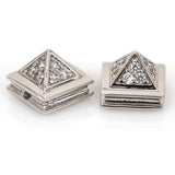 Pyramid Charm Spacer Bead for Braided Bracelet Jewelry Making Supplies 10x10mm - BestBeaded