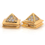 Pyramid Charm Spacer Bead for Braided Bracelet Jewelry Making Supplies 10x10mm - BestBeaded