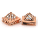 Pyramid Charm Spacer Bead for Braided Bracelet Jewelry Making Supplies 10x10mm - BestBeaded