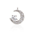 Half Moon Bracelet Charms Pendant,DIY Beading Jewelry Making Pendant Beads 10x12mm - BestBeaded