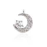 Half Moon Bracelet Charms Pendant,DIY Beading Jewelry Making Pendant Beads 10x12mm - BestBeaded