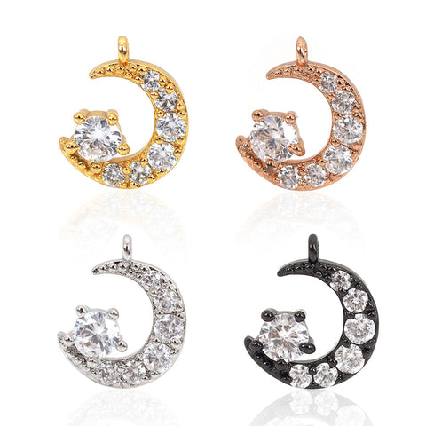 Half Moon Bracelet Charms Pendant,DIY Beading Jewelry Making Pendant Beads 10x12mm - BestBeaded