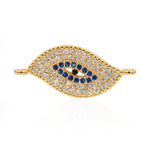 Turkish Style Evil Eye Connector for Bracelet Necklace Charm Beads 24x10mm - BestBeaded