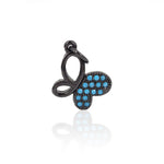Turquoise Butterfly Pendant for Bracelet/Necklace Charms Bead, DIY Jewelry Making Beads 11x9mm - BestBeaded