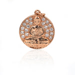 Good Luck Buddha Pendant CZ Yoga Bracelet DIY for Men Women Jewelry Making Charms Beads 14mm - BestBeaded