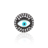 Shell Evil Eye Connector for Bracelet Charm Beads Jewelry Handcrafts 15x6mm - BestBeaded