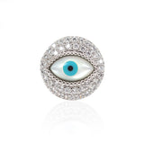 Shell Evil Eye Connector for Bracelet Charm Beads Jewelry Handcrafts 15x6mm - BestBeaded