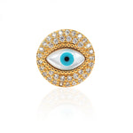Shell Evil Eye Connector for Bracelet Charm Beads Jewelry Handcrafts 15x6mm - BestBeaded
