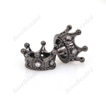 Crown Beaded Spacer Charm for DIY Jewelry Making - BestBeaded