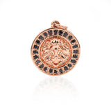 Round Disc Lion Head Mens Bracelet/Necklace Chram Pendant,DIY Jewelry Making 15mm - BestBeaded