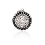 Round Disc Lion Head Mens Bracelet/Necklace Chram Pendant,DIY Jewelry Making 15mm - BestBeaded