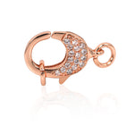 Lobster Clasp Inlaid Zircon for Bracelet/Necklace Charms Beaded Connector - BestBeaded