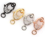 Lobster Clasp Inlaid Zircon for Bracelet/Necklace Charms Beaded Connector - BestBeaded