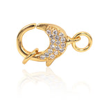 Lobster Clasp Inlaid Zircon for Bracelet/Necklace Charms Beaded Connector - BestBeaded