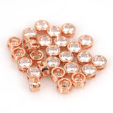 Flat Round CZ Bead for Ideal Beaded Bracelet Spacer 6.5mm - BestBeaded