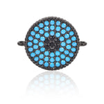 Turquoise Evil Eye connector for Necklace Bracelet Charms 18x14mm - BestBeaded