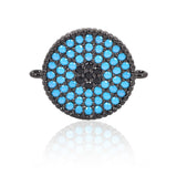 Turquoise Evil Eye connector for Necklace Bracelet Charms 18x14mm - BestBeaded