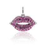 Lips Charm Bracelet/Necklace Pendant Micro Pave CZ for Women Jewelry Lover Gift - BestBeaded