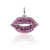 Lips Charm Bracelet/Necklace Pendant Micro Pave CZ for Women Jewelry Lover Gift - BestBeaded