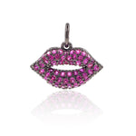 Lips Charm Bracelet/Necklace Pendant Micro Pave CZ for Women Jewelry Lover Gift - BestBeaded