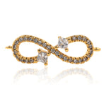 Infinity Charm Micro Pave CZ for Bracelet/Necklace Connector Jewelry Making 25x7mm - BestBeaded