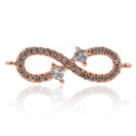 Infinity Charm Micro Pave CZ for Bracelet/Necklace Connector Jewelry Making 25x7mm - BestBeaded