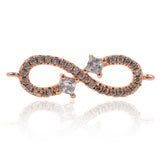 Infinity Charm Micro Pave CZ for Bracelet/Necklace Connector Jewelry Making 25x7mm - BestBeaded
