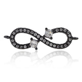 Infinity Charm Micro Pave CZ for Bracelet/Necklace Connector Jewelry Making 25x7mm - BestBeaded