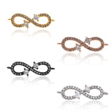 Infinity Charm Micro Pave CZ for Bracelet/Necklace Connector Jewelry Making 25x7mm - BestBeaded