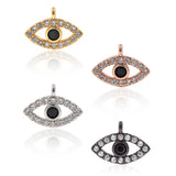 Mini Evil Eye Charms Pendant Copper Pave White CZ for DIY Bracelet Making - BestBeaded