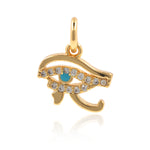 Eye of Horus Charms Necklace Pendant for Original Jewelry Making Beaded Handcraft 11x9mm - BestBeaded