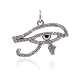 Eye of Horus Pendant Charm Micro Pave CZ for Bracelet/Necklace Jewelry Making 22x15mm - BestBeaded