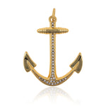 Anchor Necklace Pendant for Men Leather Bracelet Connector 23*28mm - BestBeaded