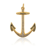 Anchor Necklace Pendant for Men Leather Bracelet Connector 23*28mm - BestBeaded