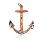 Anchor Necklace Pendant for Men Leather Bracelet Connector 23*28mm - BestBeaded