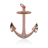 Anchor Necklace Pendant for Men Leather Bracelet Connector 23*28mm - BestBeaded