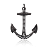 Anchor Necklace Pendant for Men Leather Bracelet Connector 23*28mm - BestBeaded