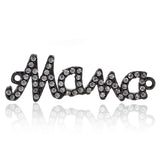 Mama Bracelet/Necklace Connector Metal Pave CZ Charm Pendant for Jewelry Making Mother Gift 30x9mm - BestBeaded