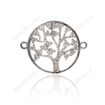 Family Tree Charm Connector Jewelry Accessories for Women DIY Bracelet/Necklace Making 22x17mm - BestBeaded