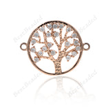 Family Tree Charm Connector Jewelry Accessories for Women DIY Bracelet/Necklace Making 22x17mm - BestBeaded