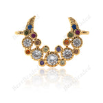 Crescent Moon Connector Pave CZ for Women Bracelet Charms Lover Gift 20x14mm - BestBeaded