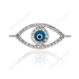 Blue Evil Eye Original Jewelry Making for Men Women Bracelet Connector 20x8mm - BestBeaded