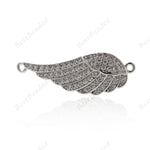 Angel Wing Connector for DIY Beaded Bracelet Making 24x8mm - BestBeaded